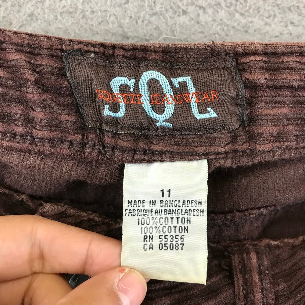Vintage Squeeze Jeanswear Cotton Corduroy Brown Pants Women’s size 11 - Picture 3 of 9